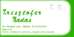 krisztofer nadas business card